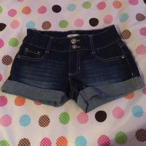 Jean cuffed shorts